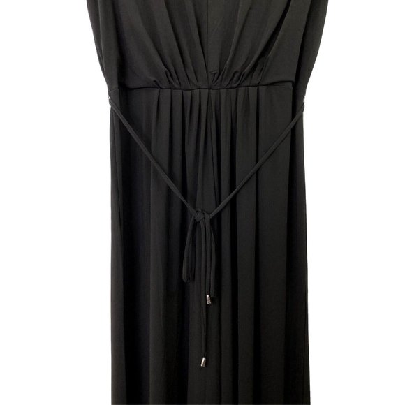 Catherine Malandrino Women's Medium Wide Leg Jumpsuit V Neck Sleeveless Black - Picture 6 of 11